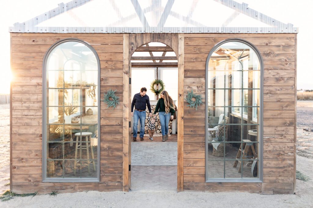 First Birthday Pictures with Colorado Lifestyle Photography at a greenhouse