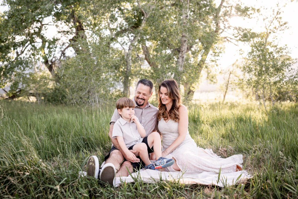 Surprise Proposal During Family Pictures at South Boulder Creek Trailhead in Boulder with Colorado Lifestyle Photography