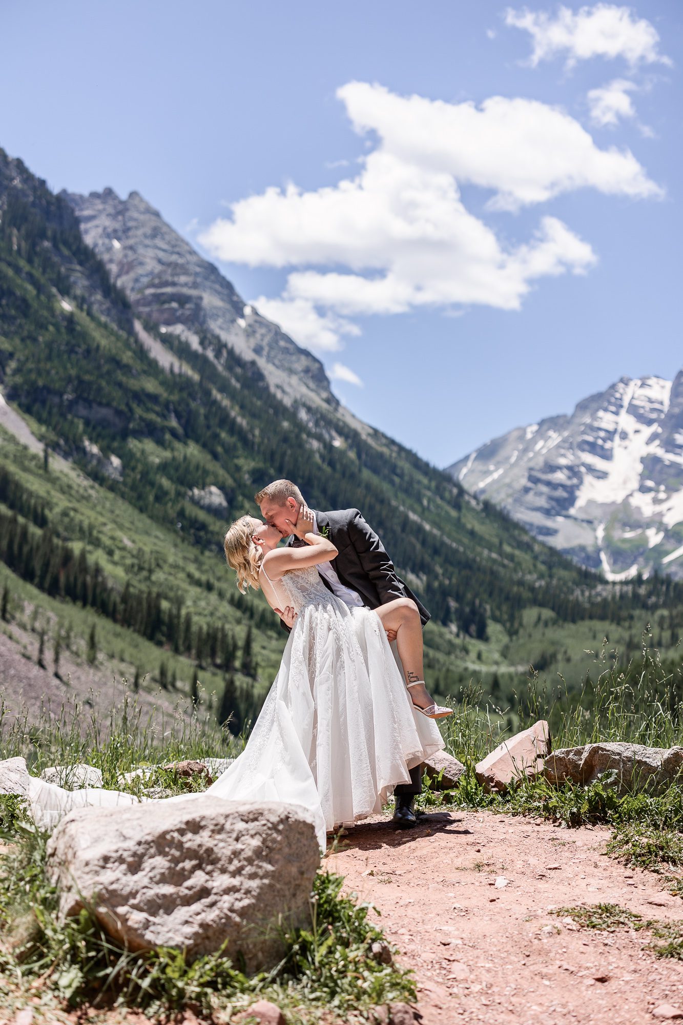 Summer Wedding at Maroon Bells with Colorado Lifestyle Photography, an Aspen Wedding Photographer