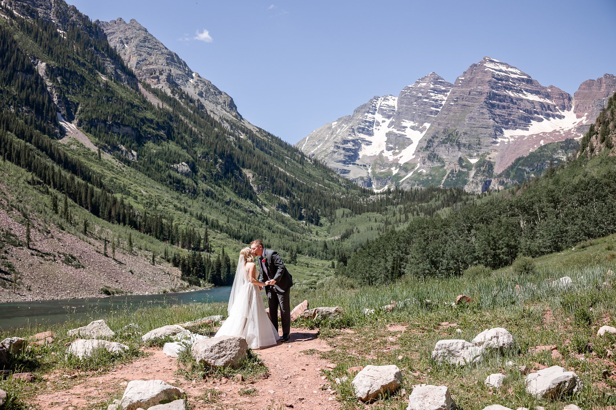 Summer Wedding at Maroon Bells with Colorado Lifestyle Photography, an Aspen Wedding Photographer