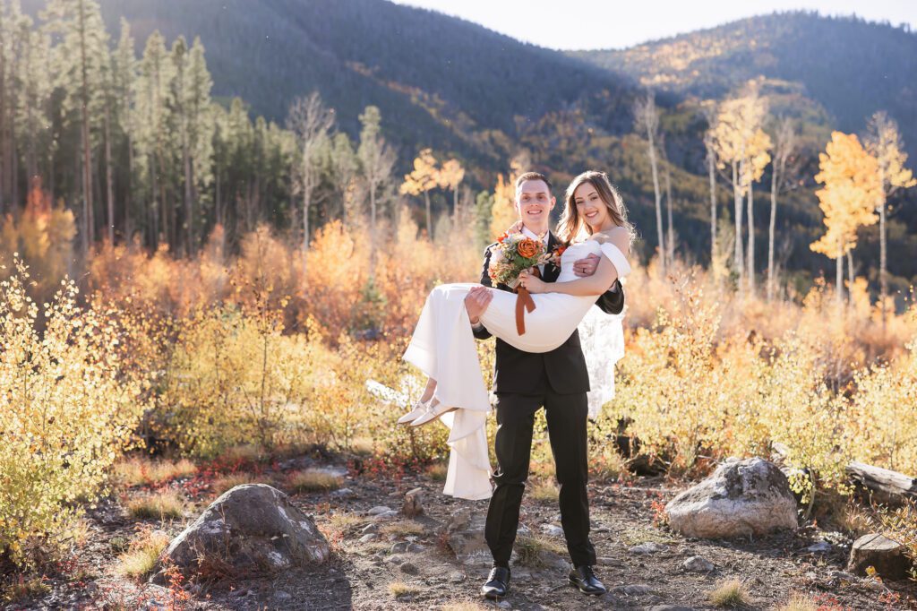 Breckenridge Elopement Photographer at Rainbow Lake in Frisco Colorado with Colorado Lifestyle Photography