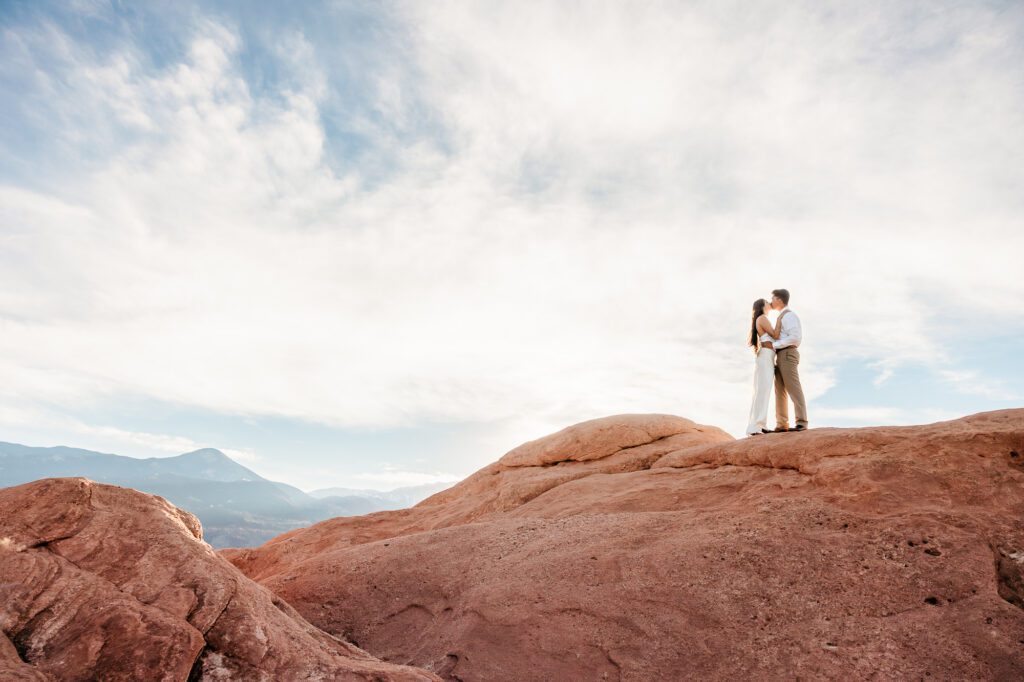 Garden of the Gods Elopement with Colorado Lifestyle Photography at the High Point Overlook in Colorado Springs